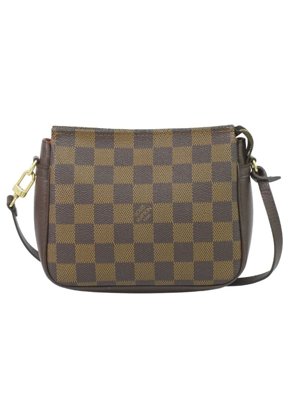 Louis Vuitton LV Trousse Makeup Damier Ebene Pouch Handbag Brown